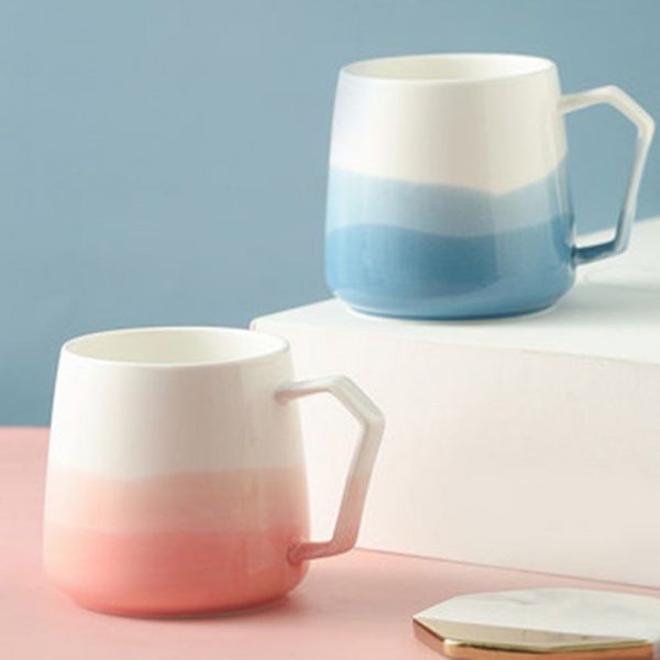 JY24423 - Gradient color Coffee Ceramic Cups for Tea, Coffee, Hot Chocolate Ombre Mugs