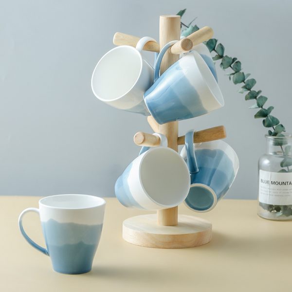 JY24423 - Gradient color Coffee Ceramic Cups for Tea, Coffee, Hot Chocolate Ombre Mugs