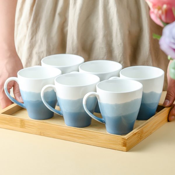 JY24423 - Gradient color Coffee Ceramic Cups for Tea, Coffee, Hot Chocolate Ombre Mugs