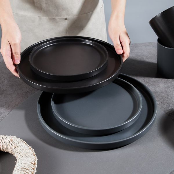 JY24424 - 16 Pieces Stoneware Plates and Bowls Set,Chip and Crack Resistant