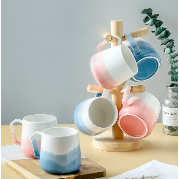 JY24423 - Gradient color Coffee Ceramic Cups for Tea, Coffee, Hot Chocolate Ombre Mugs
