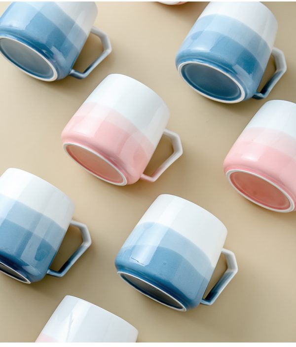 JY24423 - Gradient color Coffee Ceramic Cups for Tea, Coffee, Hot Chocolate Ombre Mugs