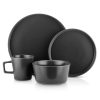 JY24424 - 16 Pieces Stoneware Plates and Bowls Set,Chip and Crack Resistant