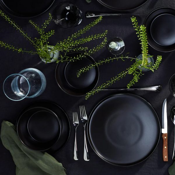 JY24424 - 16 Pieces Stoneware Plates and Bowls Set,Chip and Crack Resistant