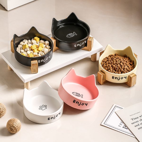 JY24446 - Wholesale new ceramic cat ear pet feeding bow