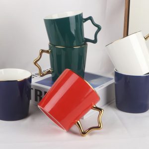 JY24455 - 12oz Coffee Mugs with Star Handle