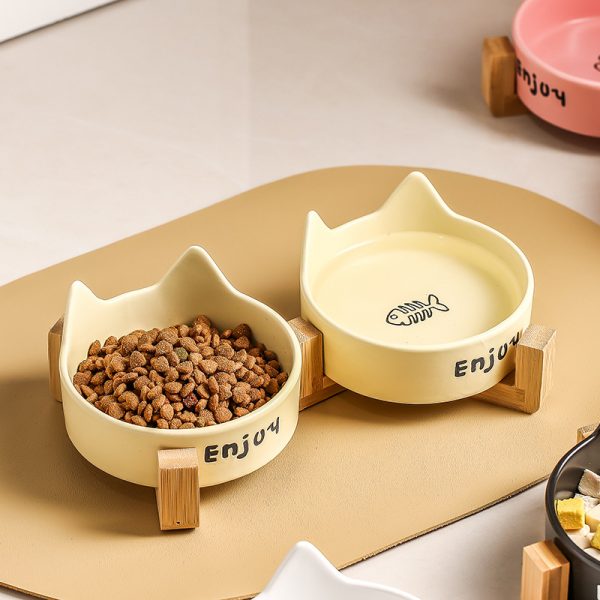 JY24446 - Wholesale new ceramic cat ear pet feeding bow