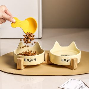 JY24446 - Wholesale new ceramic cat ear pet feeding bow