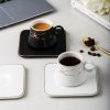 JY24452 - 80ml 160ml Modern Luxury Gold Rim Customized Turkish Tea Coffee Cup and Saucer Sets