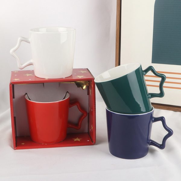 JY24455 - 12oz Coffee Mugs with Star Handle