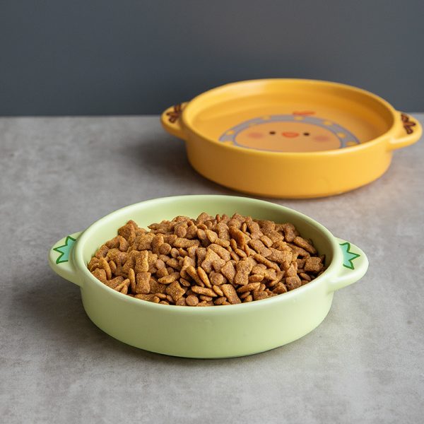 JY24432 - Dog Bowl With Two Handles 7'' Extra Large Food Water Dog Bowl