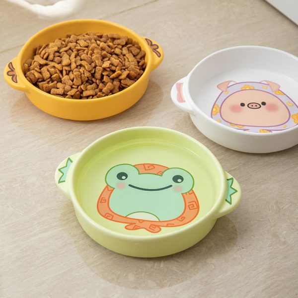 JY24432 - Dog Bowl With Two Handles 7'' Extra Large Food Water Dog Bowl