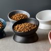 JY24433 - Cat Food Bowl, 5 Oz Ceramic Raised and Tilted Water Bowl