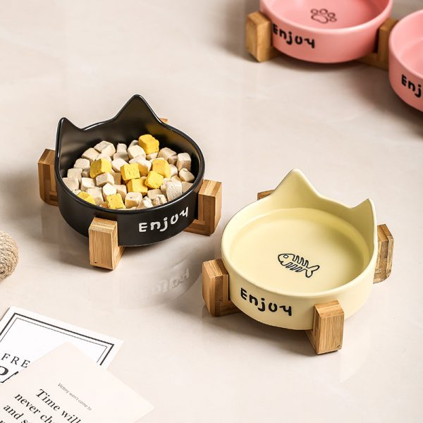 JY24446 - Wholesale new ceramic cat ear pet feeding bow