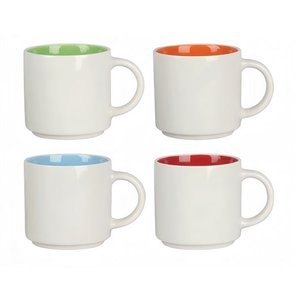 JY24449 - Wholesale 11oz Stackable Glossy New Bone China Tea Cup