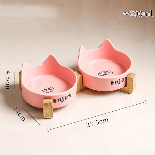 JY24446 - Wholesale new ceramic cat ear pet feeding bow