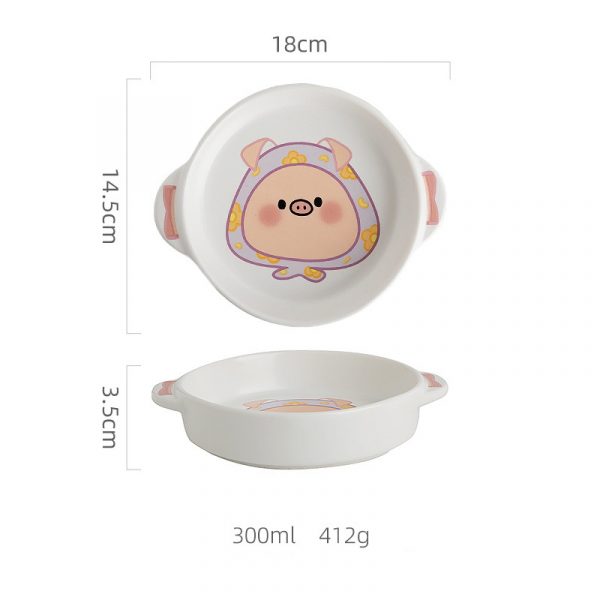 JY24432 - Dog Bowl With Two Handles 7'' Extra Large Food Water Dog Bowl
