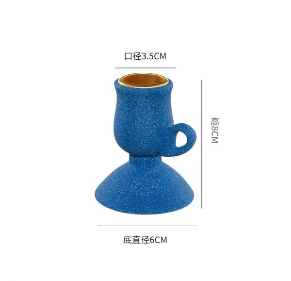 JY24280 -  2Pcs Ceramic Candlestick Holder