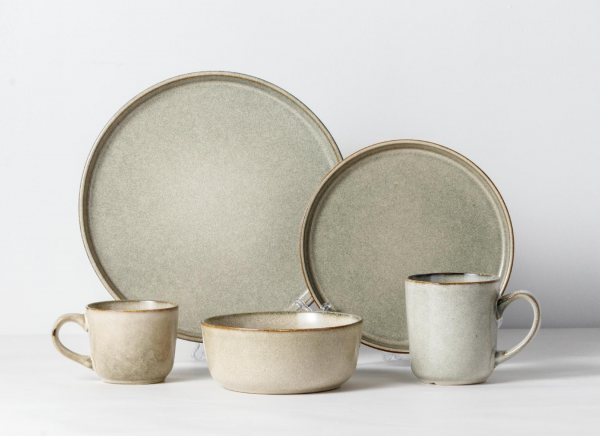 JY24302 - 16pcs Retro Dinner Set For Wedding Hotel Crokery Restaurant Bowl