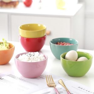 JY24192 - Nordic style home usage multicolor glazed ceramic bowl