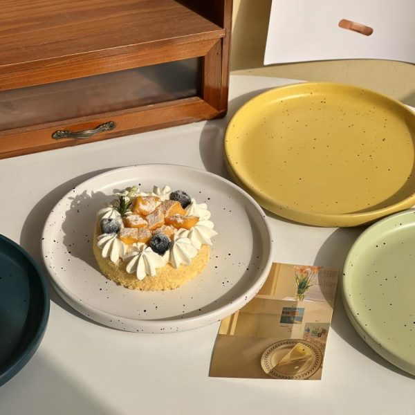 JY24183 - Nordic Style Pure Glazed Porcelain Round Pasta Tableware