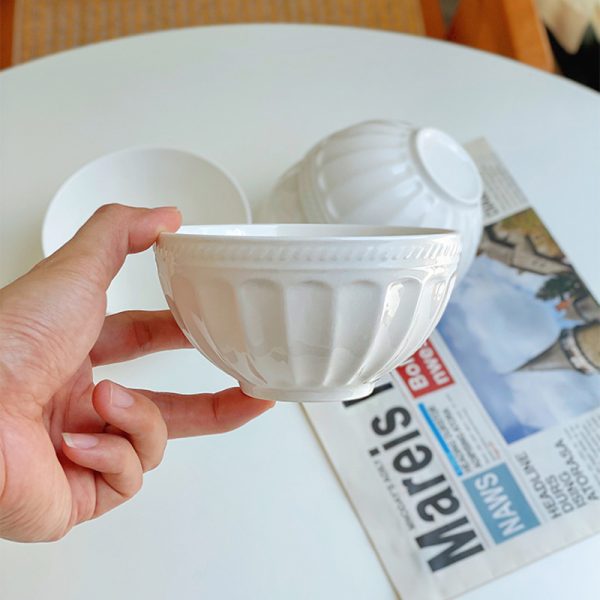 JY24189 - 4.5" embossed rice soup bowl