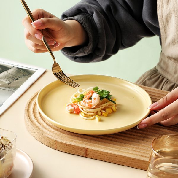 OY24179 - Ceramic Plate Set Pure Glazed Plate Porcelain Dinnerware