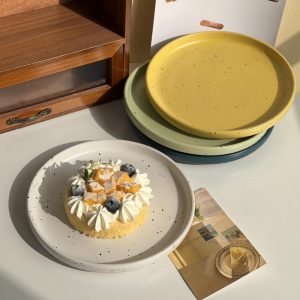 JY24183 - Nordic Style Pure Glazed Porcelain Round Pasta Tableware