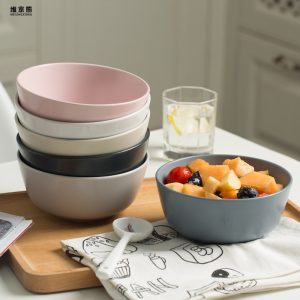 JY24191 - Hot selling Matte Ceramic Dinner Wheat 5.5" Bowl for Rice