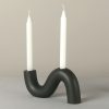 JY24277 - Ceramic Candle Holder Candelabra for 2 Taper Candles