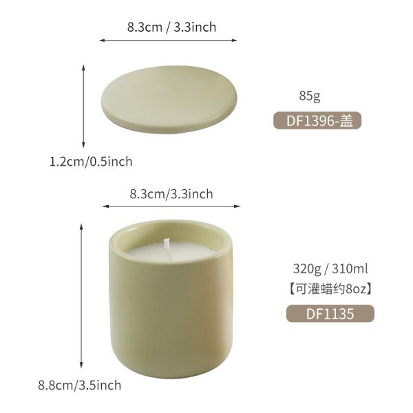 JY24175 - Personalized Simple Solid Color Candle Cup