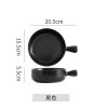 JY24180 - Round Cake Microwave Ceramic bowl with handle