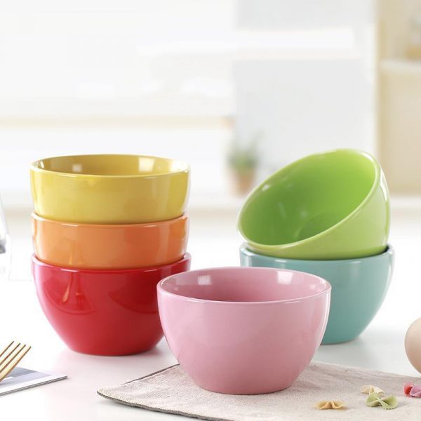 JY24192 - Nordic style home usage multicolor glazed ceramic bowl
