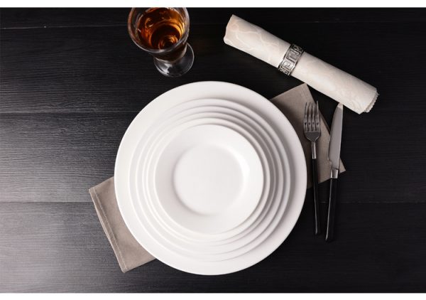 JY24177 - Ceramics White Salad ,Dinner Plates