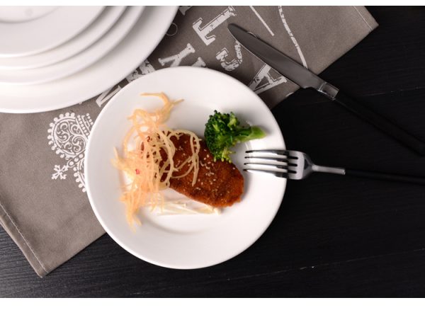 JY24177 - Ceramics White Salad ,Dinner Plates
